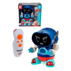 ANSALDO - ROBOT RADIO CONTROLADO 15 CM CON LUCES MOVIMIENTO Y MUSICA