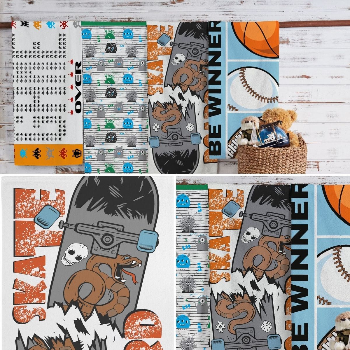 TEKA - Toalla de Baño Candy Skate - 65 x 115cm - 300 gm² - Algodón - Teka