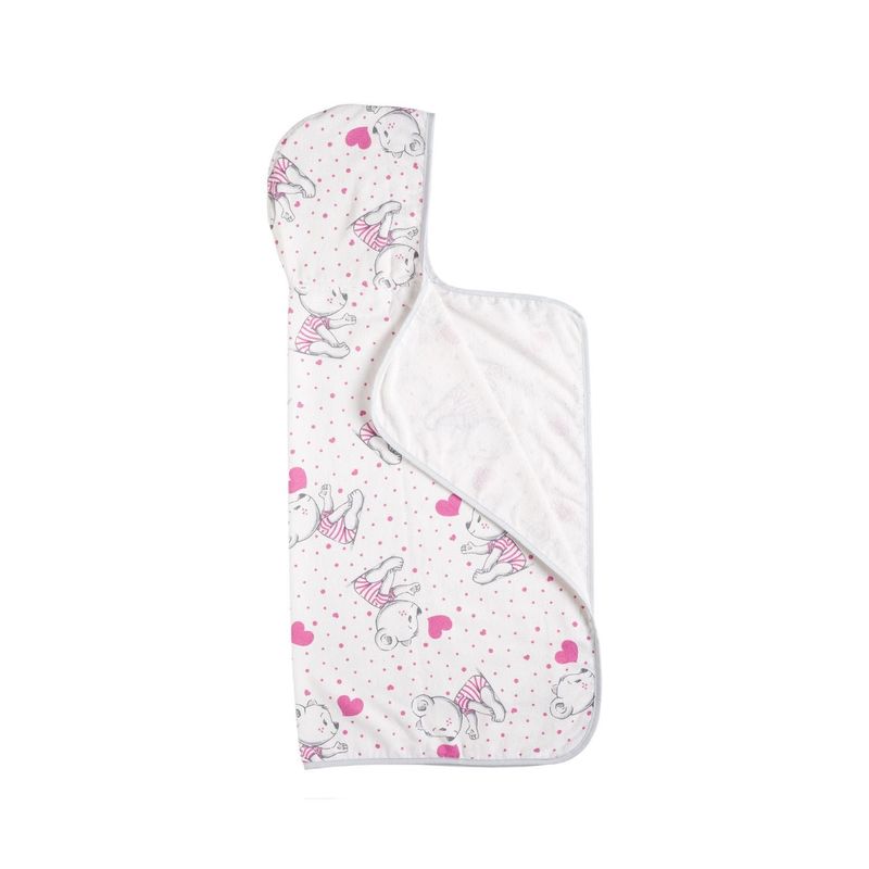 TEKA - Toalla Capucha De Algodón Estampada Bichos Rosados