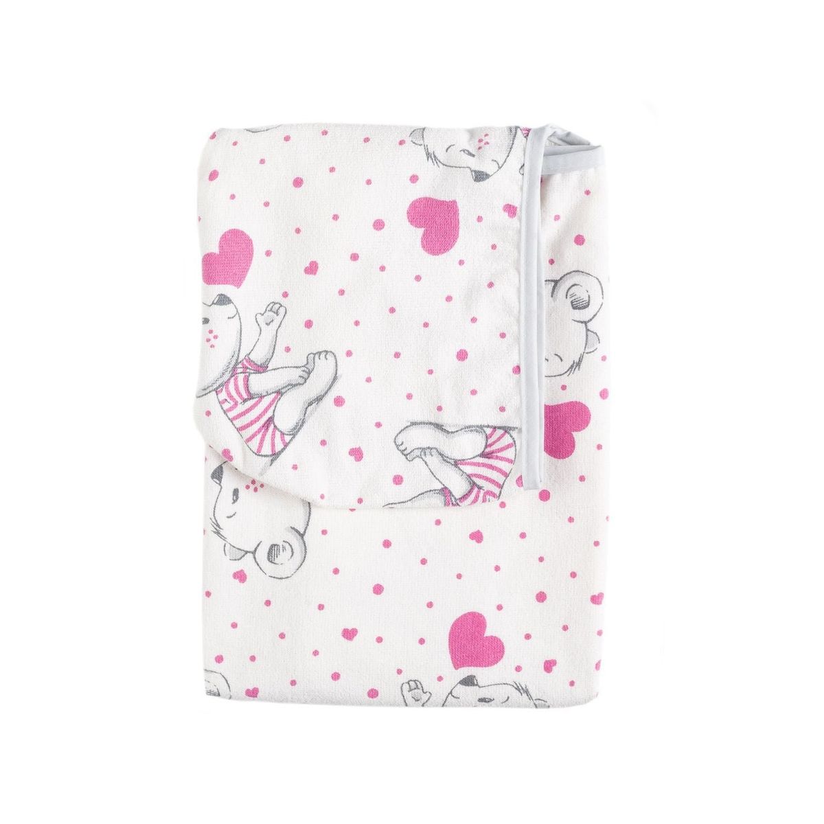 TEKA - Toalla Capucha De Algodón Estampada Bichos Rosados