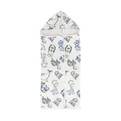 TEKA - Toalla Capucha De Algodón Estampada Bichos Azules