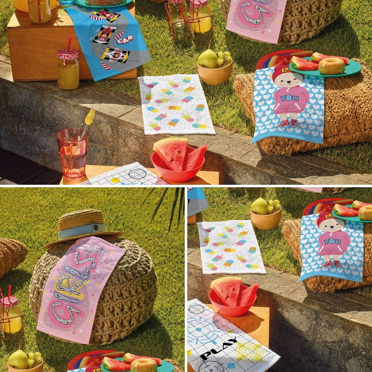 TEKA - Pack 3 Toallas de Mano Preescolar Girls Candy