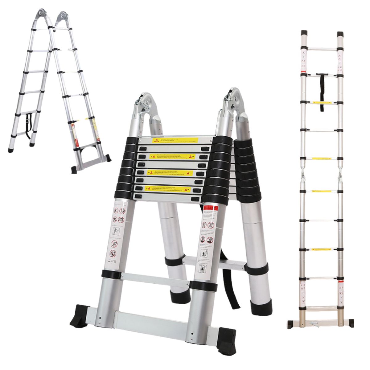 GENERICO - Escalera Aluminio Telescopica Multiuso 4,4 Metros
