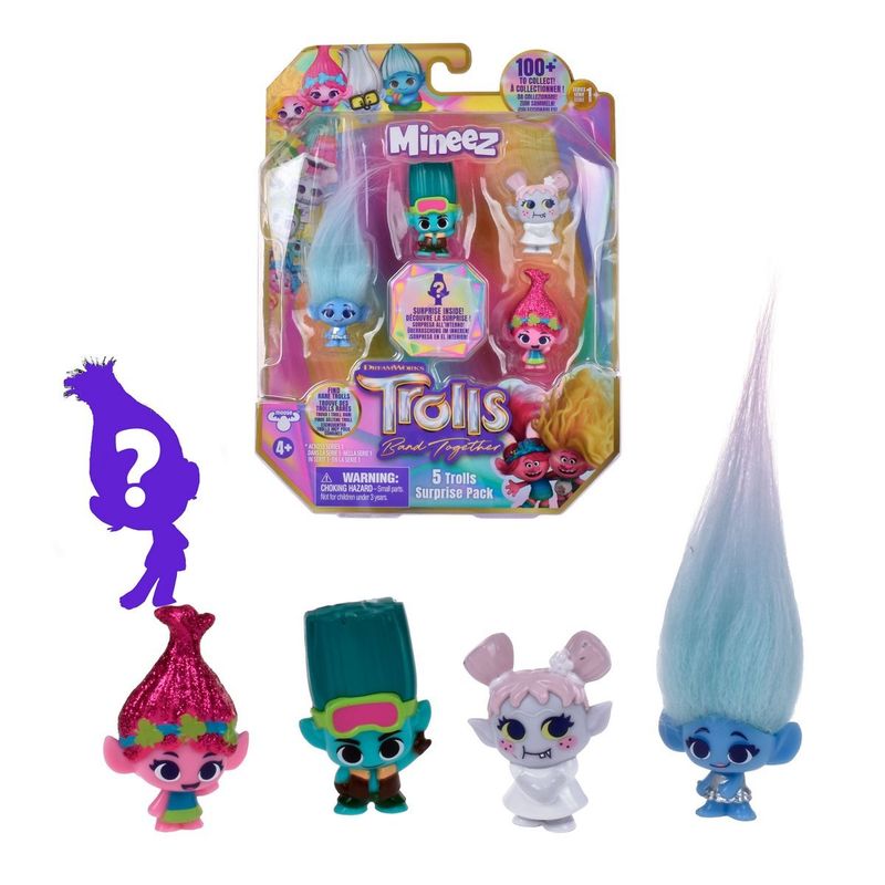 TROLLS - Pack 5 Mini Figuras Trolls - Celeste
