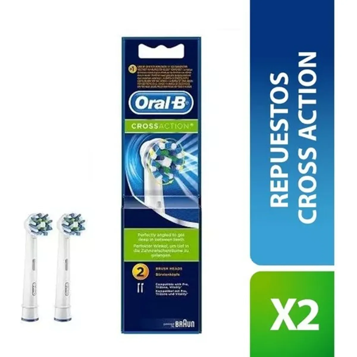 ORAL B - Repuestos De Cepillo Electrico Dientes Oral-b Cross Action 2
