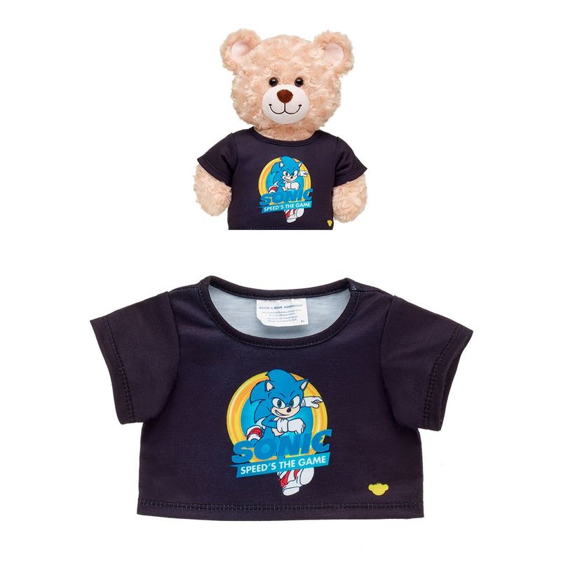 BUILD A BEAR - POLERA SONIC NEGRA BUILD-A-BEAR