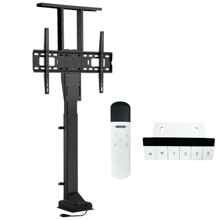 GENERICO Soporte Tv Motorizado Elevador Con Tope Repisa 40 A 70