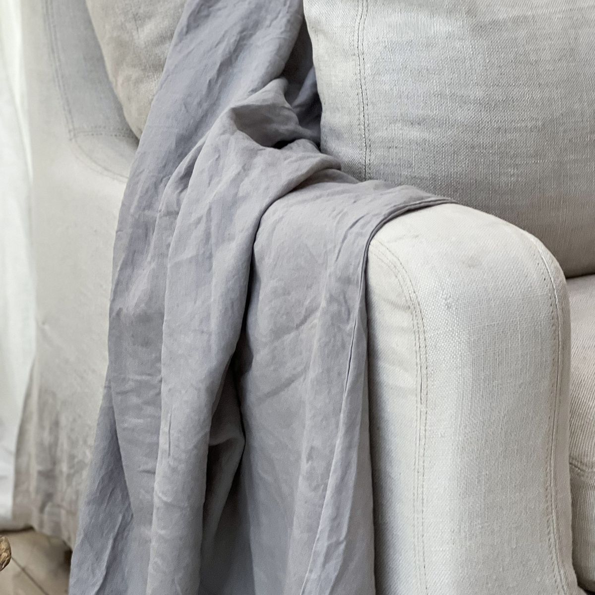 NATURALINO - Chal o Funda Piecera Loa XL Gris Claro - Naturalino