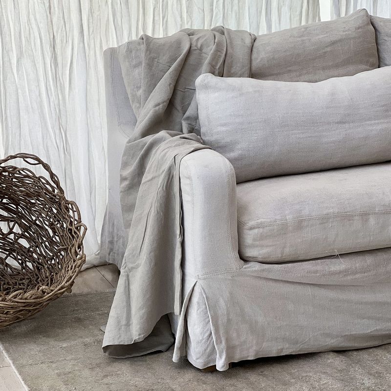 NATURALINO - Chal o Funda Piecera Loa Standard Beige Lino - Naturalino