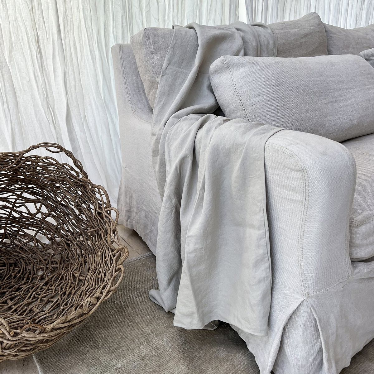 NATURALINO - Chal o Funda Piecera Loa Mini Beige Claro - Naturalino