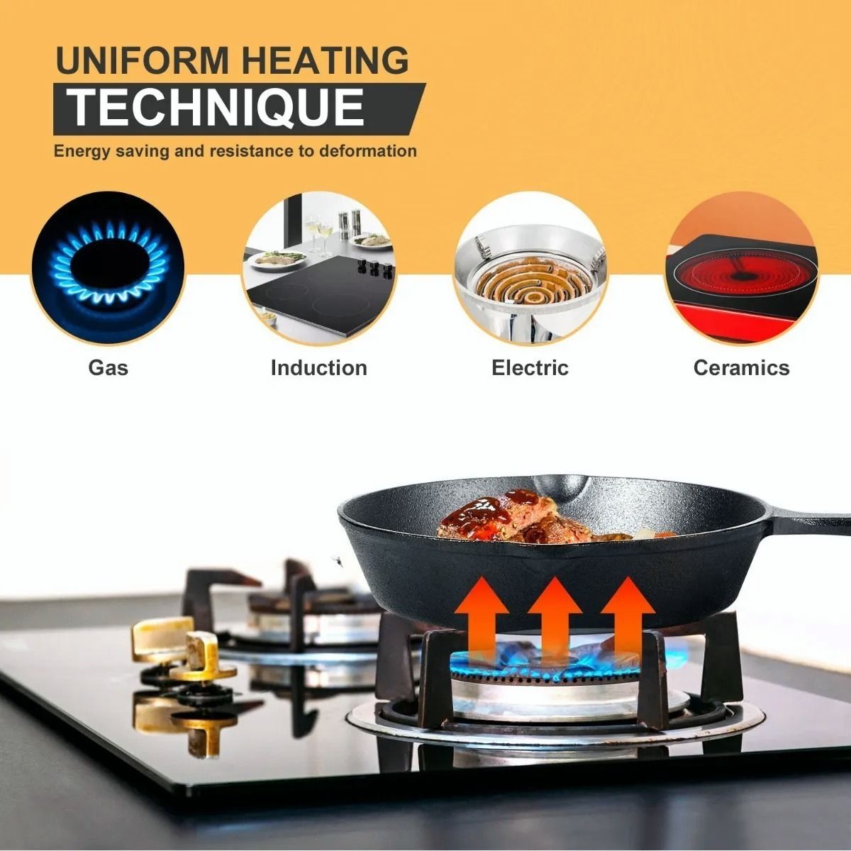 U BUY - Sartenes De Hierro Fundido Juego De Sartenes 3 Piezas