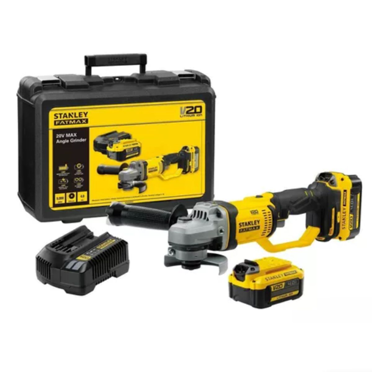 STANLEY - Miniesmeril Angular Inalámbrico Stanley Scg400m2k + Accesorio