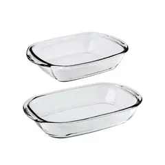 SEMPRE - Set 2 Fuentes Rectangulares para Horno Menaje Cocina