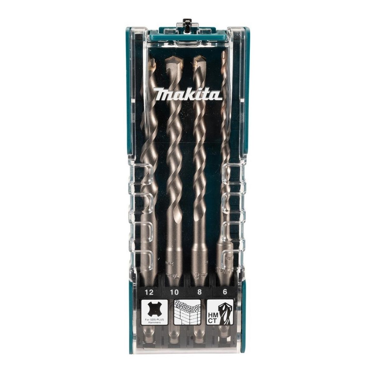 MAKITA - Set Broca SDS-Plus Tct 4 Pzs (6, 8, 10, 12mm) Makita D-74756