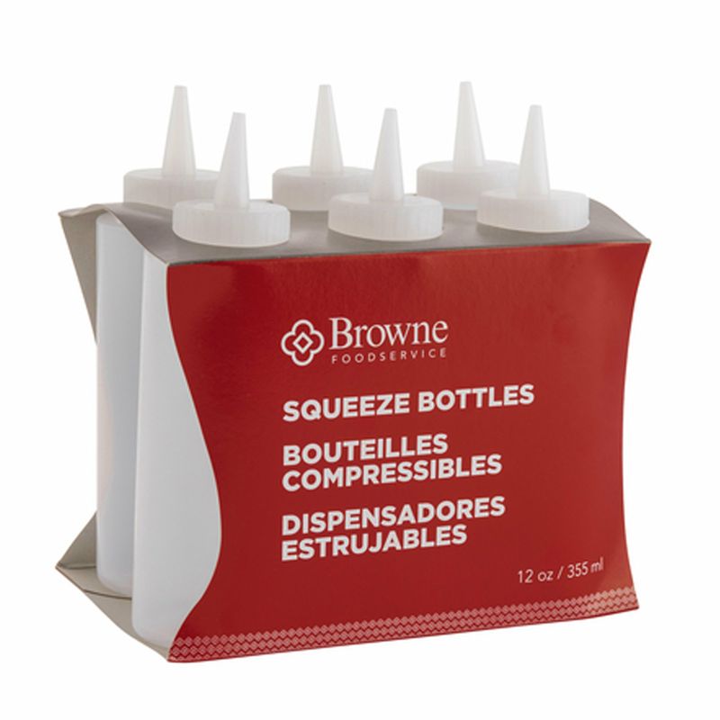 GENERICO - Botella salsas 355ml Set 6 piezas