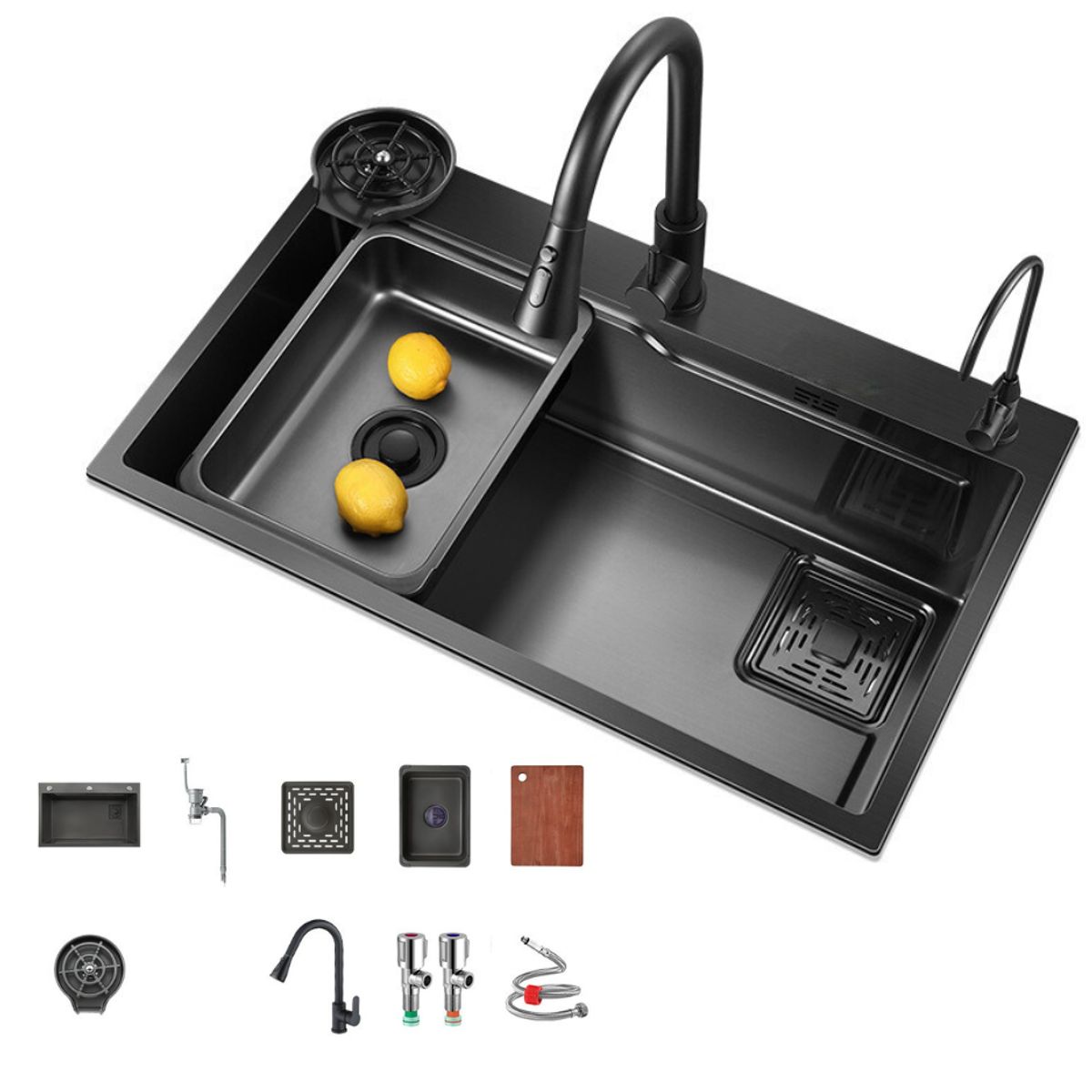 GENERICO - Combo Lavaplato Empotrado80x45cm Acero Inoxidable Fullequipo