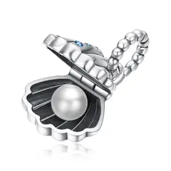 ELBAULDEJUMA - Charm dije abalorio ostra almeja plata 925