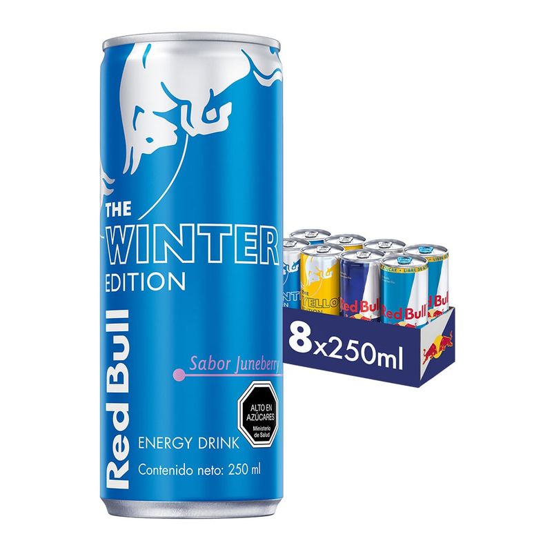 RED BULL - Red Bull Bebida Energética Pack 8 Latas Variedades 250Ml