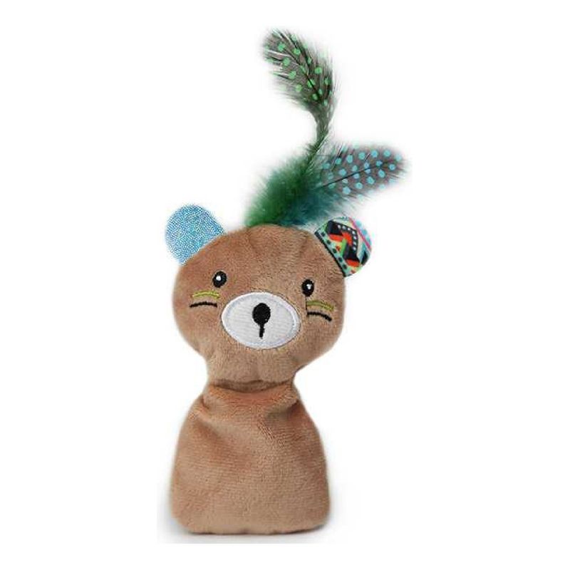 GENERICO - Juguete Para Gatos Oso Interactivo Con Plumas - Brnx
