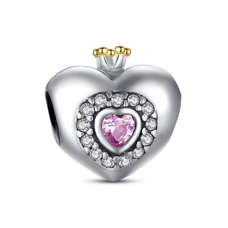 ELBAULDEJUMA - Charm dije abalorio pulsera colgante corazón princesa