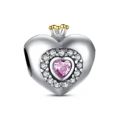 ELBAULDEJUMA - Charm dije abalorio pulsera colgante corazón princesa
