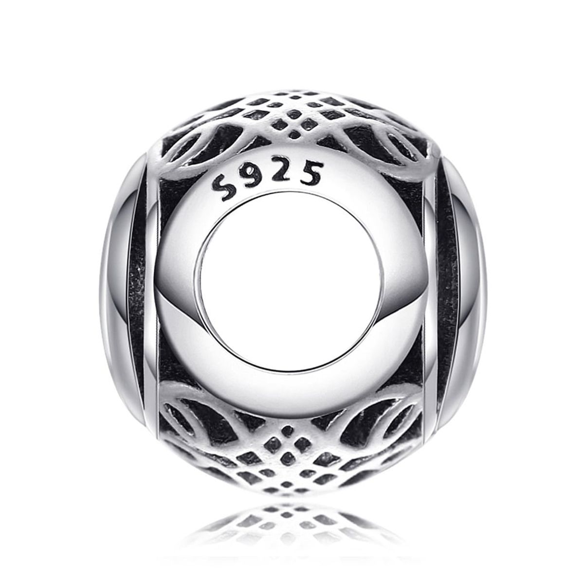 ELBAULDEJUMA - Charm dije abalorio letras pulsera colgante plata 925