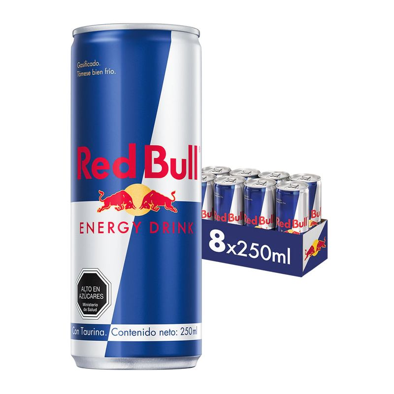 RED BULL - Red Bull Bebida Energética Pack 8 Latas 250Ml