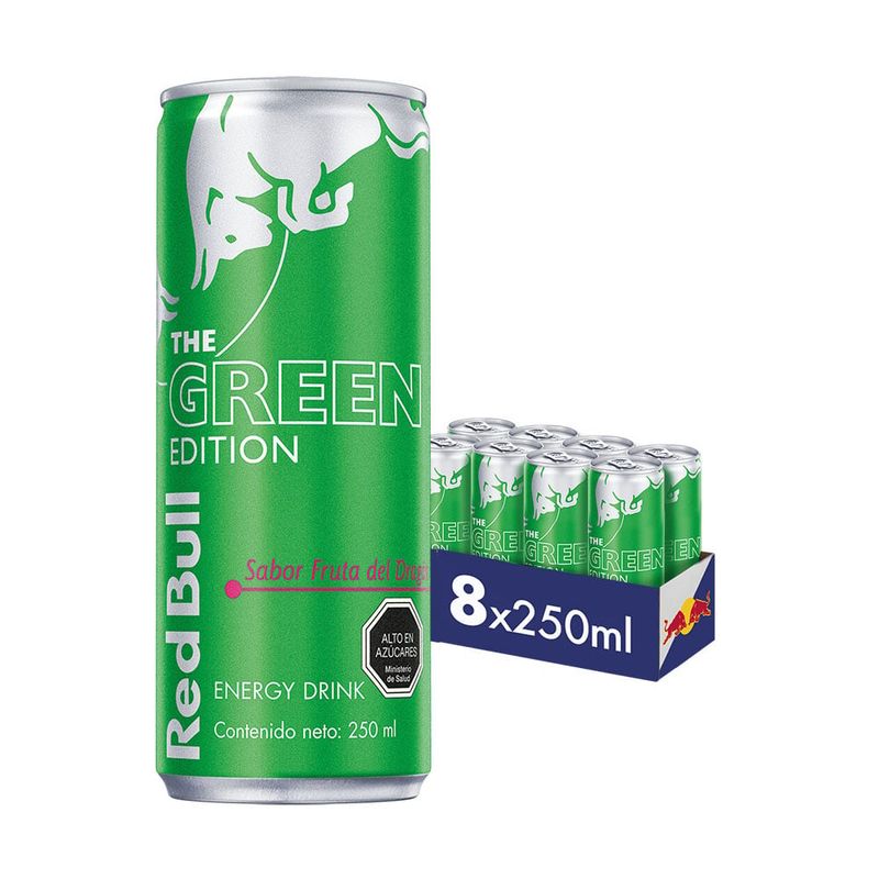 RED BULL - Red Bull Bebida Energética 8 Latas Fruta del Dragón 250Ml