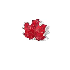 ELBAULDEJUMA - Charm dije abalorio hoja de maple roja plata fina 925