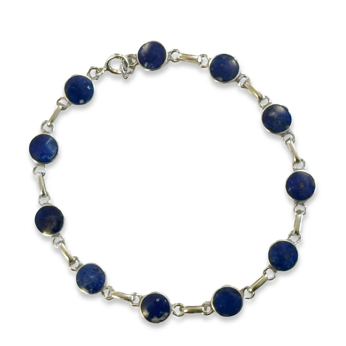COGGIOLA - Pulsera Círculo Lapislázuli Plata Fina 950