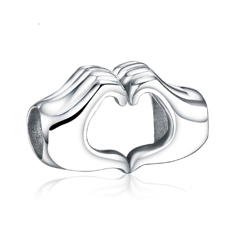ELBAULDEJUMA - Charm dije abalorio plata 925 mano corazón