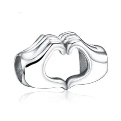 ELBAULDEJUMA - Charm dije abalorio plata 925 mano corazón