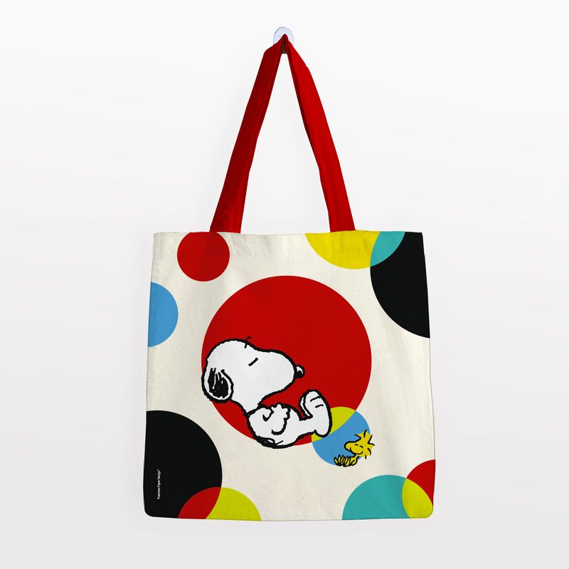 GENERICO - Bolsa Algodón Grande Snoopy & Woodstock descansando