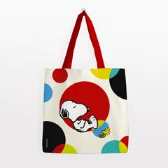 GENERICO - Bolsa Algodón Grande Snoopy & Woodstock descansando