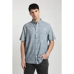 FROENS - Camisa manga corta Viscosa Luau celeste.