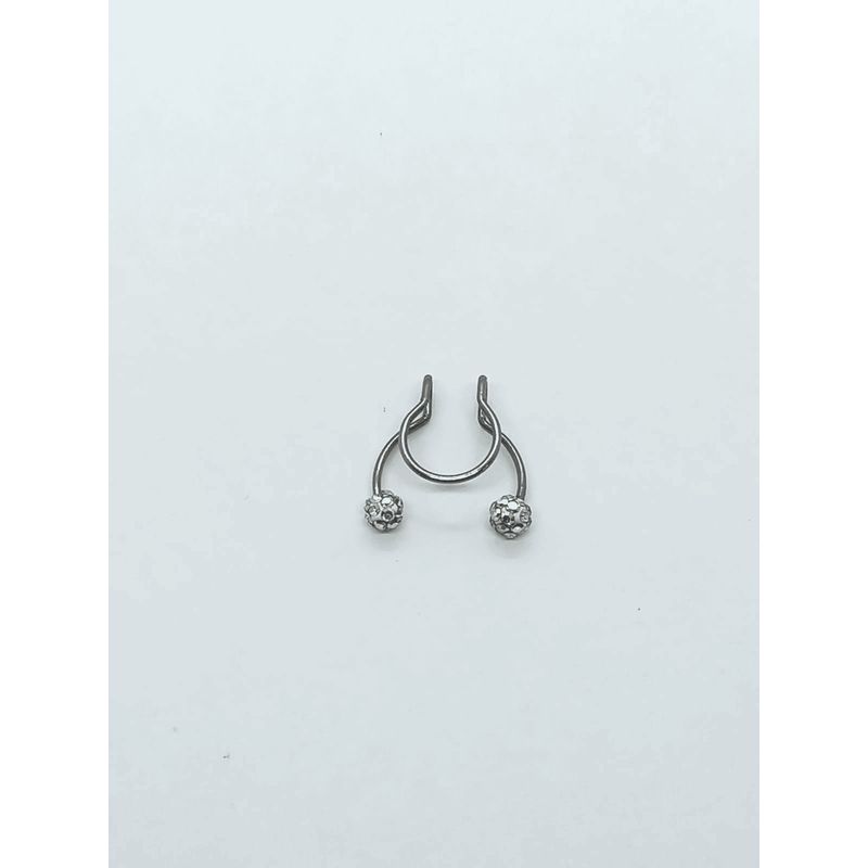 ELBAULDEJUMA - Piercing Sin Hoyos Sin Perforación  Septum bola de fuego