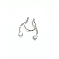 ELBAULDEJUMA - Piercing Zirconia Sin Hoyos Sin Perforación Tornasol Septum