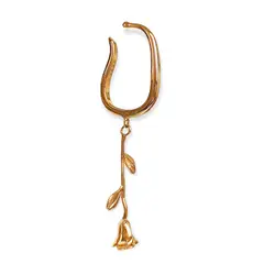 ELBAULDEJUMA - Aro Largo Rosa Sin Perforaciones earcuff Unidad chapado en oro 18k