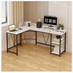 HOMER DESIGN - Escritorio Esquinero Metal Oficina 150x48x75cm en Forma L