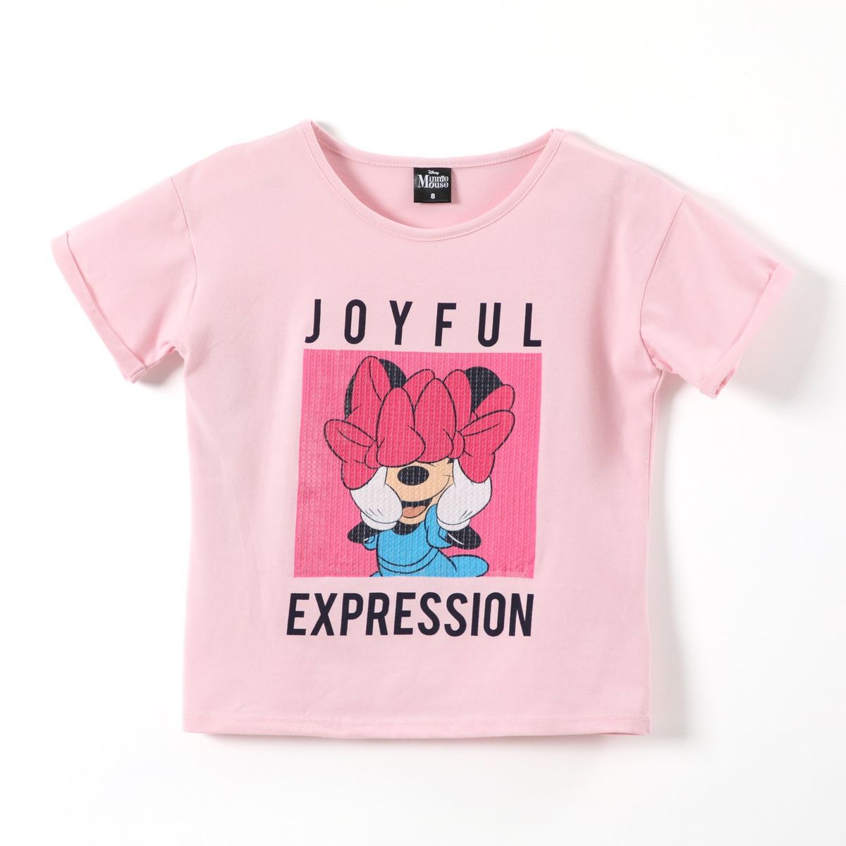 DISNEY - Polera Manga Corta Niña Joyful Expresion Minnie Rosado Disney