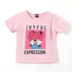 DISNEY - Polera Manga Corta Niña Joyful Expresion Minnie Rosado