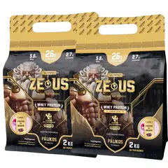 PALIKOS FITNESS - Doble de Proteína 100% Whey Protein - 2 x Doypack de 2kg (2 Frutos)