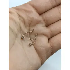 ELBAULDEJUMA - Piercing Nariz Labios Sin Hoyos Septum chapado oro rosa 14kl
