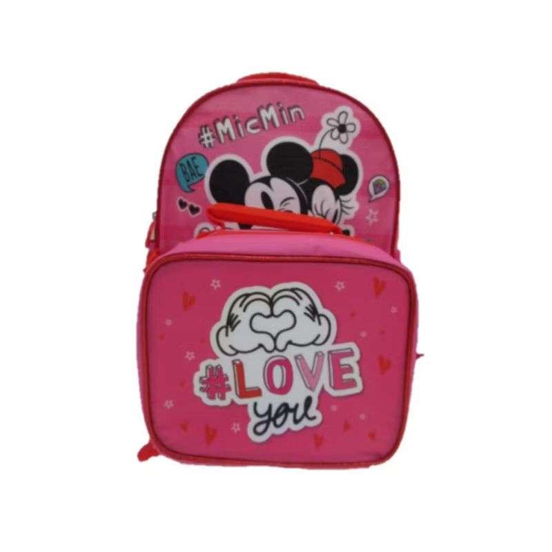 INTEK GAMES - Mochila Escolar Con Lonchera Minnie