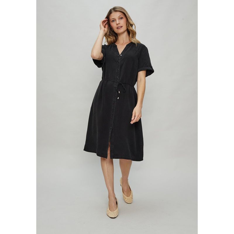 MA GRIFFE - Vestido Largo Negro Mujer Magriffe