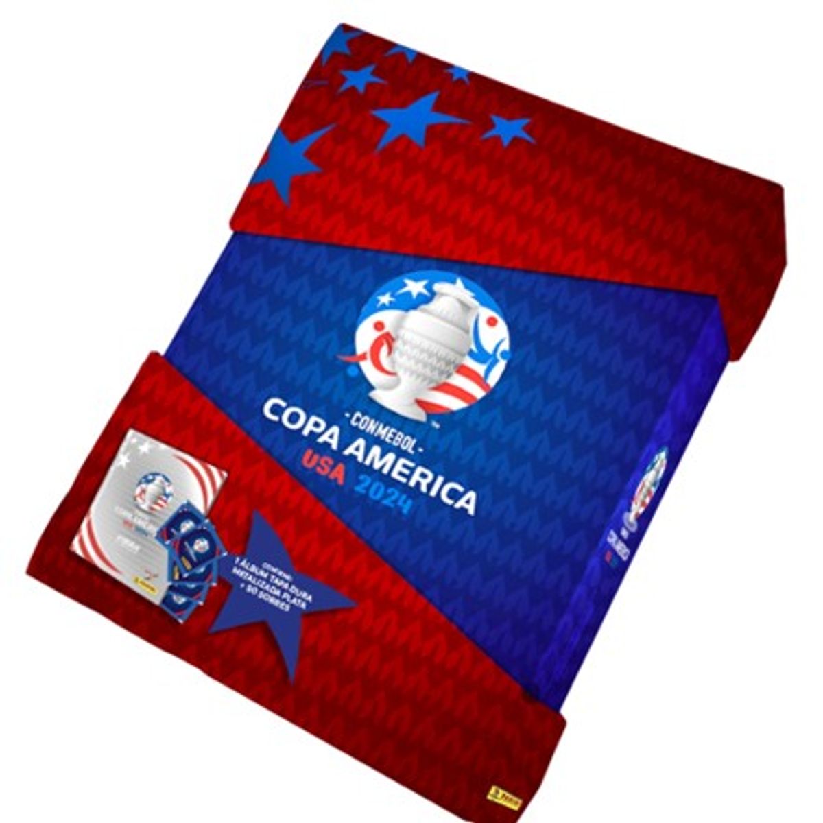 PANINI - BOX COPA AMERICA USA 2024 ( 1 ÁLBUM TAPA DURA METALIZADO + 50 SOBRES)