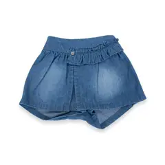 PILLIN - Short Bebé Niña Denim - Azul