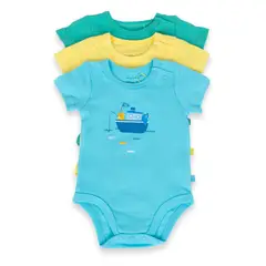 PILLIN - Set 3 Pzas Body Bebé Niño Multicolor - Multicolor