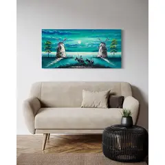 DEKAM DISEÑO - Cuadro Quijote Calipso pintado acrílico medida 120x60 cms