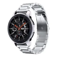 GENERICO - Correa Metálica Para Samsung/huawei/amazfit/garmin D 20mm - Plateado